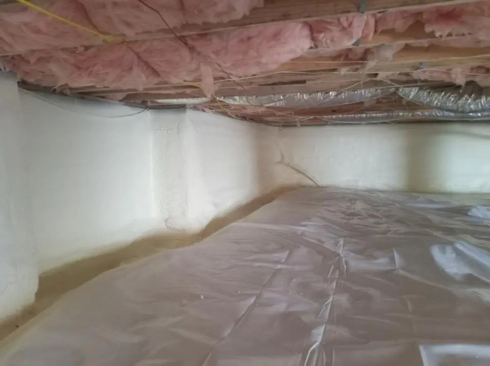 Crawl space encapsulation with closed-cell spray foam for Spray Foam Roofing in Lower Providence