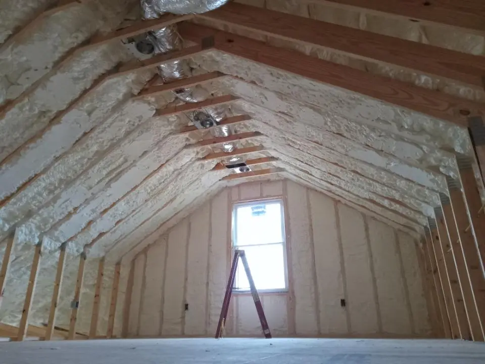 Spray foam roofing application for Crawl Space Insulation project in Lower Providence